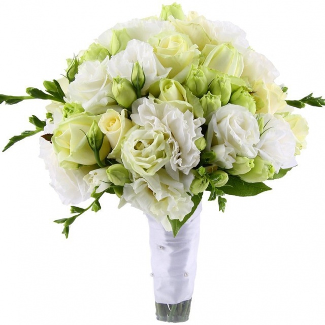 Букет из Роз, Фрезий и Лизиантуса «Виргиния» Букет из Роз, Фрезий и Лизиантуса «Виргиния»