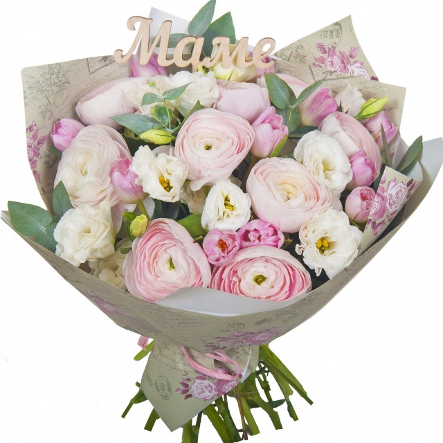 Букет из Тюльпанов и Ранункулюсов «Луиза» Букет из Тюльпанов и Ранункулюсов «Луиза»