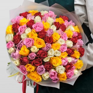 Роза Кения разноцветная 40 см