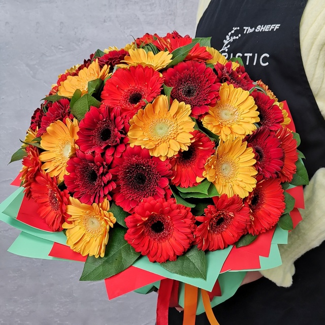 Букет из Гермини «Яркая вспышка» Букет из Гермини «Яркая вспышка»