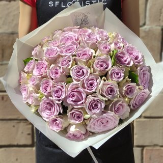 Роза 40 см Кения сиреневая 51 шт Роза 40 см Кения сиреневая 51 шт