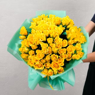 Роза Кения желтая 75шт 40 см