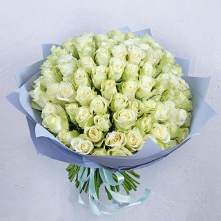 Роза Кения белая-3 101шт 40 см
