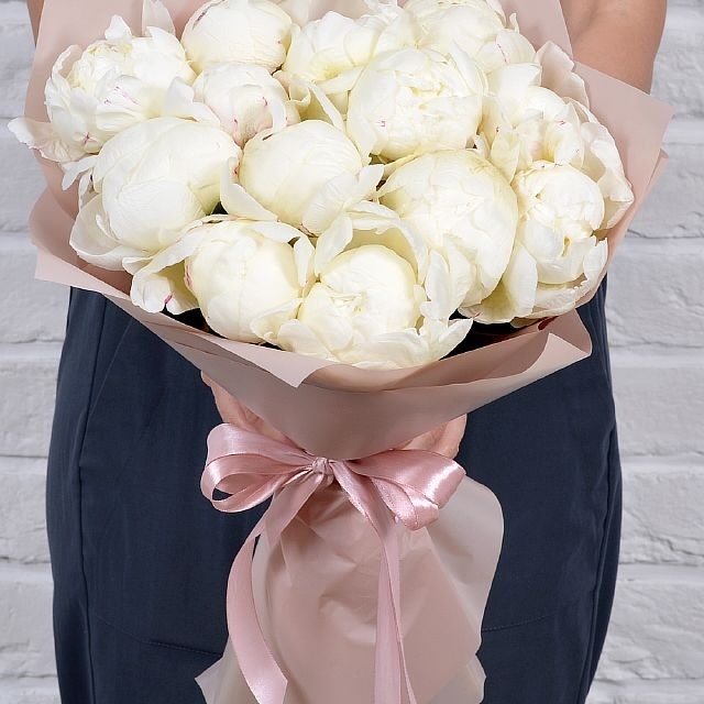 Букет из белых Пионов «Белый ангел» Букет из белых Пионов «Белый ангел»