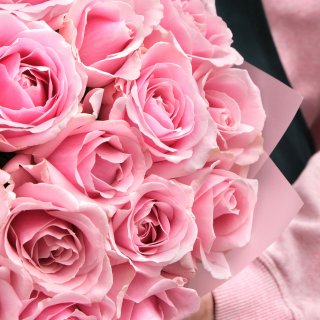 Букет розовых Роз 60 см «Бономиана»