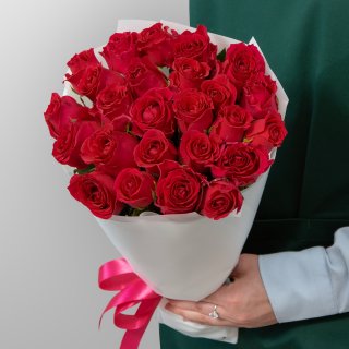 Букет из малиновых Роз 25 шт 40 см «Милена» Букет из малиновых Роз 25 шт 40 см «Милена»