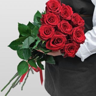 Букет из красных Роз 9 шт 100 см «Мария»
