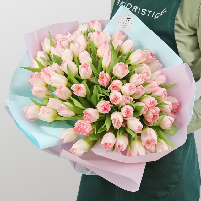 Букет из пионовидных Тюльпанов «Сила любви» Букет из пионовидных Тюльпанов «Сила любви»