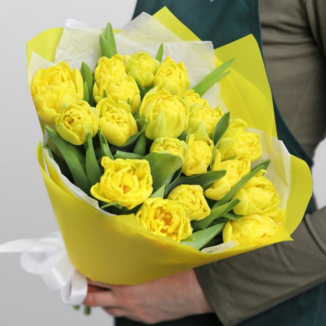 Букет Желтых Пионовидных Тюльпанов «Лимонный щербет» Букет Желтых Пионовидных Тюльпанов «Лимонный щербет»