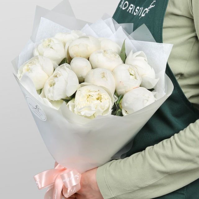 Букет из Пионов «Белое безмолвие» Букет из Пионов «Белое безмолвие»