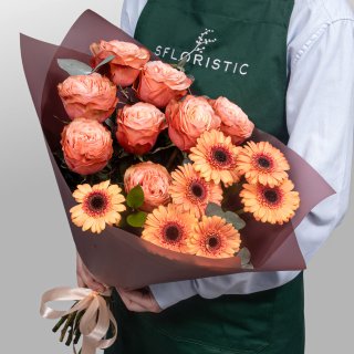 Букет из Роз Кахала и Гермини «Нежность юга» Букет из Роз Кахала и Гермини «Нежность юга»