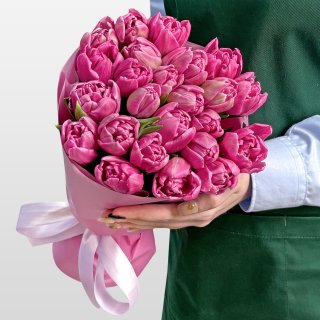 Букет розовых Пионовидных Тюльпанов 25 шт «Глубина Чувств» Букет розовых Пионовидных Тюльпанов 25 шт «Глубина Чувств»