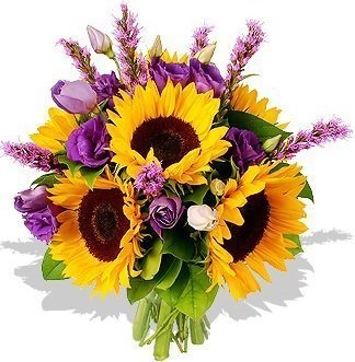 Букет из Подсолнухов и Лизиантусов «Солнечная страна» Букет из Подсолнухов и Лизиантусов «Солнечная страна»