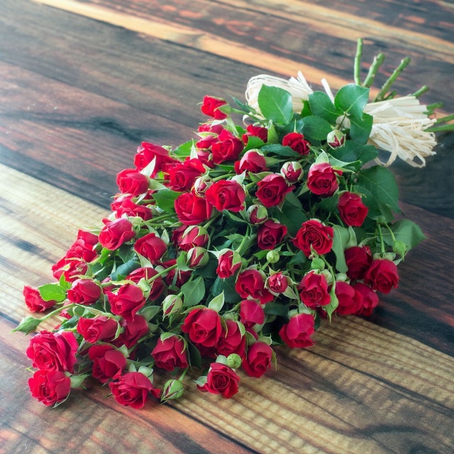 Букет из красных кустовых Роз «Гранатовый вихрь» Букет из красных кустовых Роз «Гранатовый вихрь»