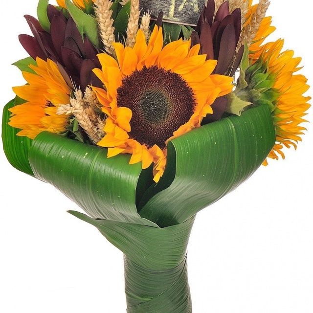 Букет из Подсолнухов и Леукадендрона «Школьная пора» Букет из Подсолнухов и Леукадендрона «Школьная пора»