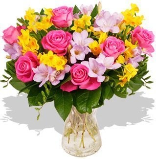 Букет из Роз и Фрезий «Весенние цветы» Букет из Роз и Фрезий «Весенние цветы»
