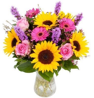 Букет из Подсолнухов, Роз и Гермини «Мое солнышко» Букет из Подсолнухов, Роз и Гермини «Мое солнышко»