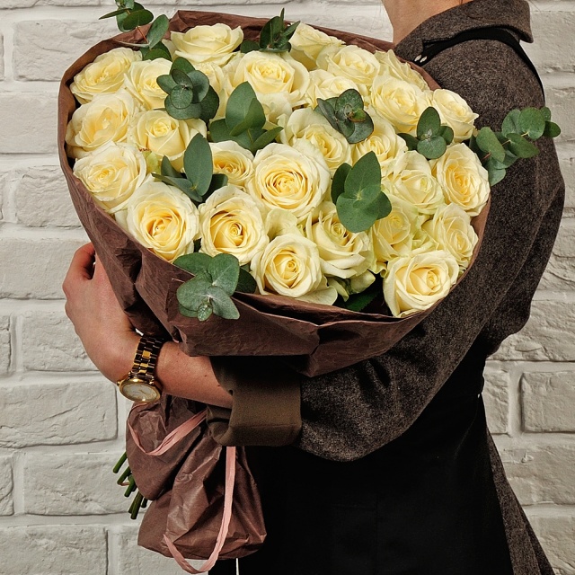 Букет из белых Роз 60 см «Венеция» Букет из белых Роз 60 см «Венеция»