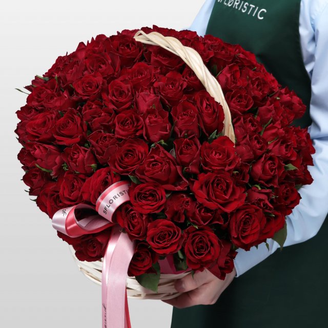 Композиция из Роз в корзине «Признание в любви» Композиция из Роз в корзине «Признание в любви»