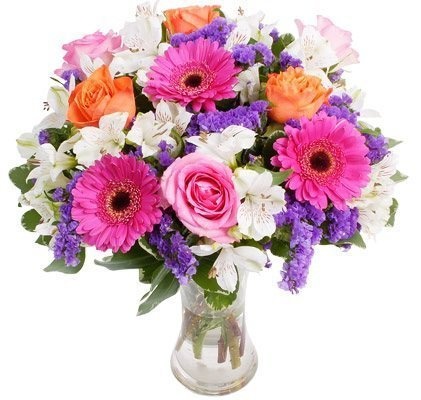 Букет из Гербер и Альстромерии «Счастливые дни» Букет из Гербер и Альстромерии «Счастливые дни»