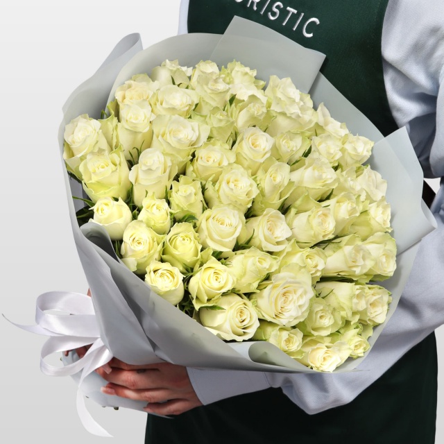 Роза Кения белая 51шт 40 см Роза Кения белая 51шт 40 см
