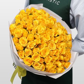 Букет из желтых Роз Кения 75 шт 40 см «Праздник Солнца» Букет из желтых Роз Кения 75 шт 40 см «Праздник Солнца»