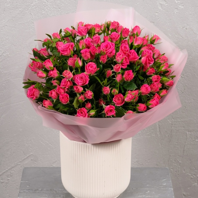 Роза кустовая Розовая 31шт 40см Роза кустовая Розовая 31шт 40см