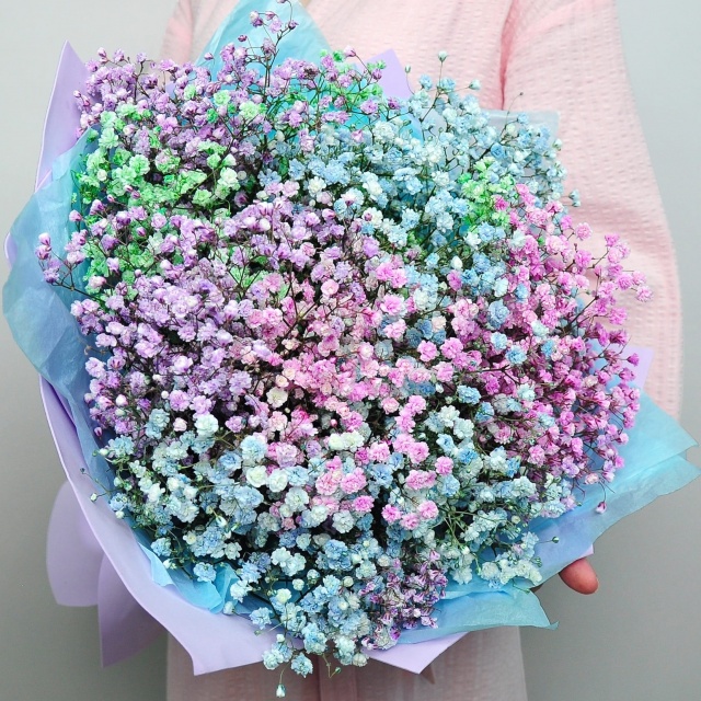 Букет из Радужной Гипсофилы «Радуга» Букет из Радужной Гипсофилы «Радуга»