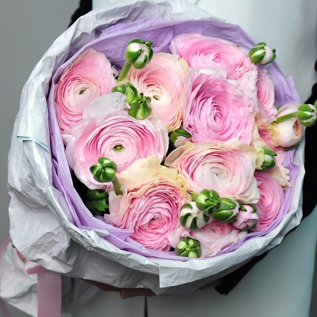 Букет из Ранункулюсов «Розовая радость» Букет из Ранункулюсов «Розовая радость»