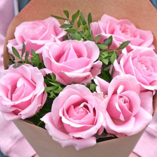 Букет розовых Роз 60 см «Топаз»