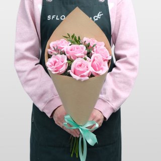 Букет розовых Роз 60 см «Топаз»