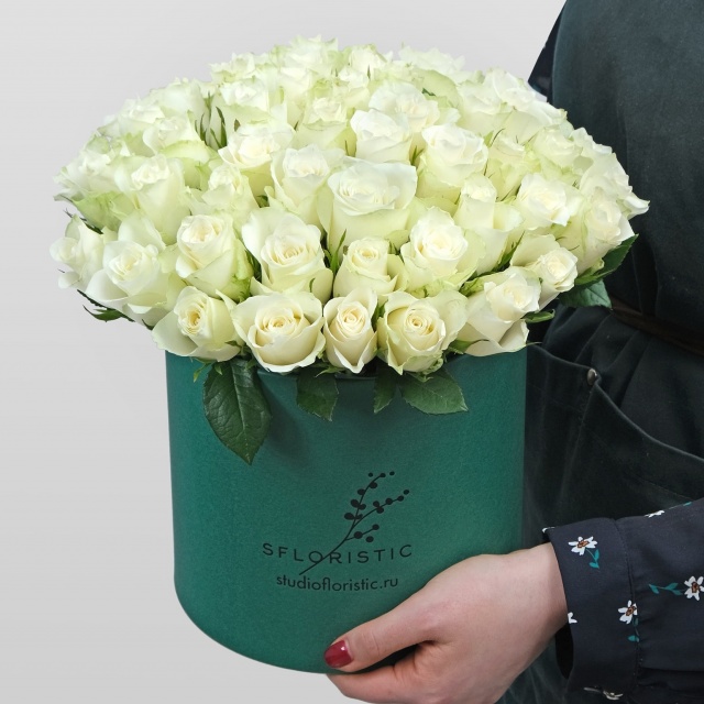 Композиция из Роз 51 шт 40 см «Верной» Композиция из Роз 51 шт 40 см «Верной»