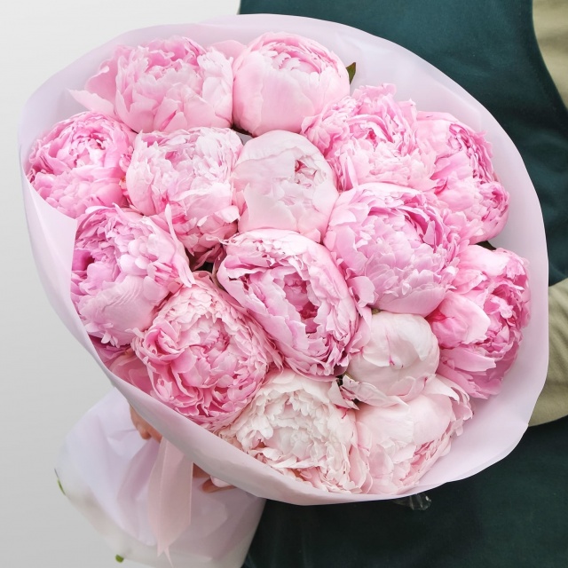 Букет из 15 Пионов «Розовое Суфле» Букет из 15 Пионов «Розовое Суфле»