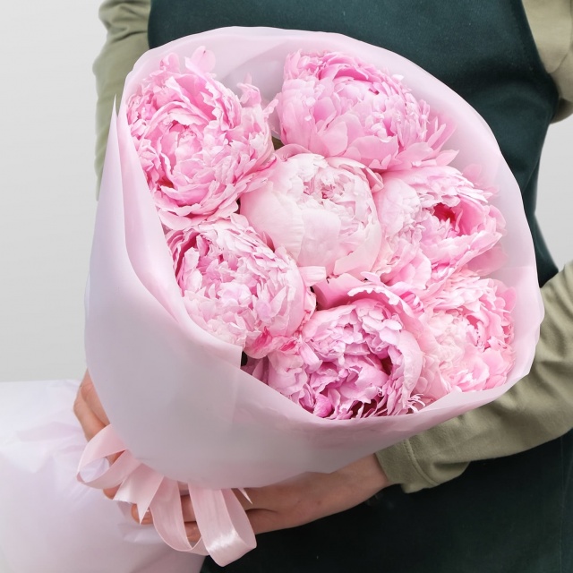 Букет из 7 Пионов «Розовые Хлопья» Букет из 7 Пионов «Розовые Хлопья»