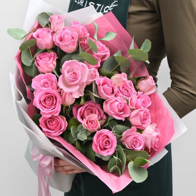 Букет из розовых Роз «Костёр Любви» Букет из розовых Роз «Костёр Любви»