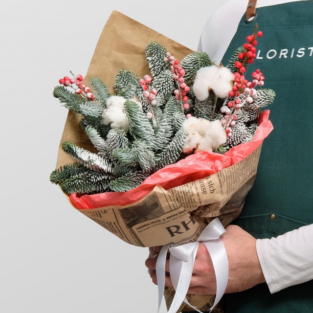 Букет из Нобилиса «Дед Мороз» Букет из Нобилиса «Дед Мороз»