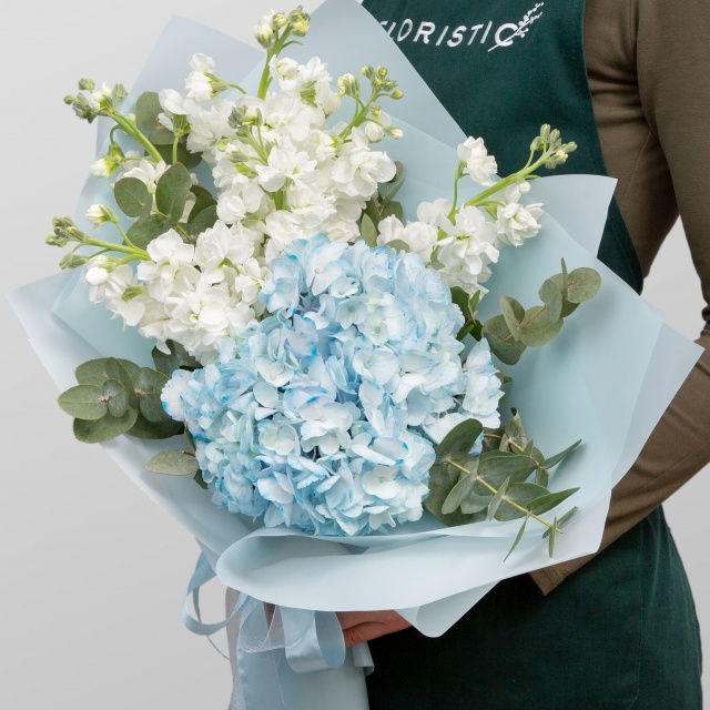 Букет из Гортензии и Маттиолы «Весенний вихрь» Букет из Гортензии и Маттиолы «Весенний вихрь»