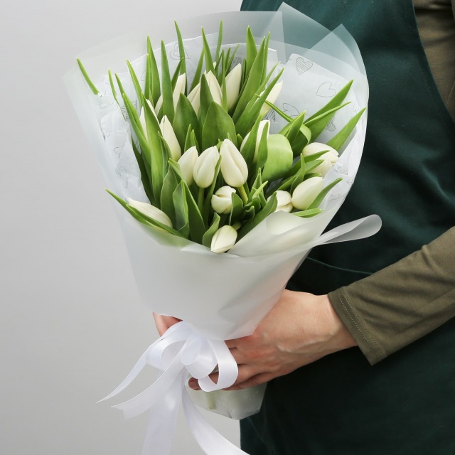 Букет из Тюльпанов «Снежная лагуна» Букет из Тюльпанов «Снежная лагуна»
