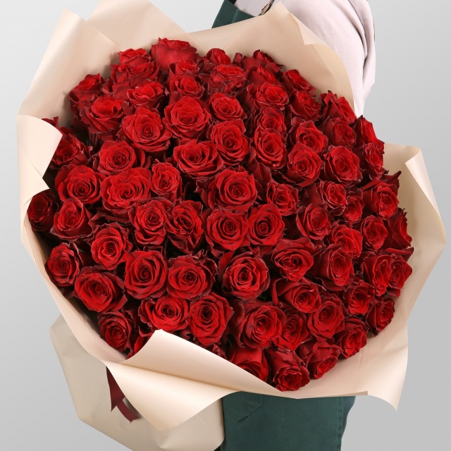 Букет из 75 Роз Эквадор «Рубиновое пламя» Букет из 75 Роз Эквадор «Рубиновое пламя»