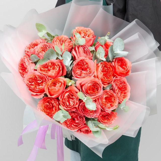 Букет Роз Эквадор «Сладкие мечты» с эвкалиптом Букет Роз Эквадор «Сладкие мечты» с эвкалиптом