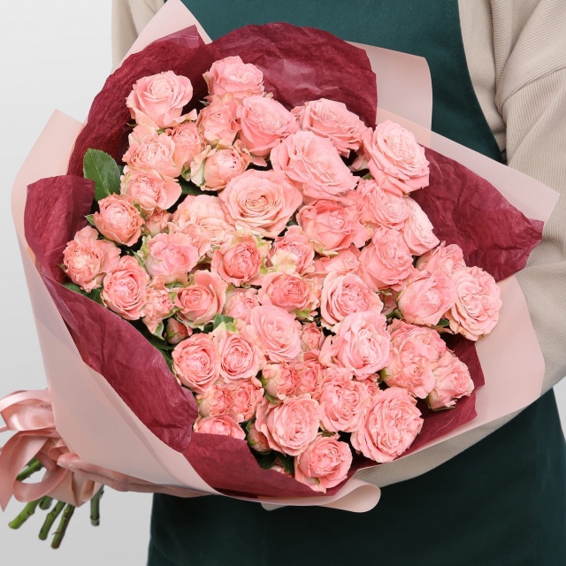 Букет кустовых Роз «Тепло рассвета» Букет кустовых Роз «Тепло рассвета»