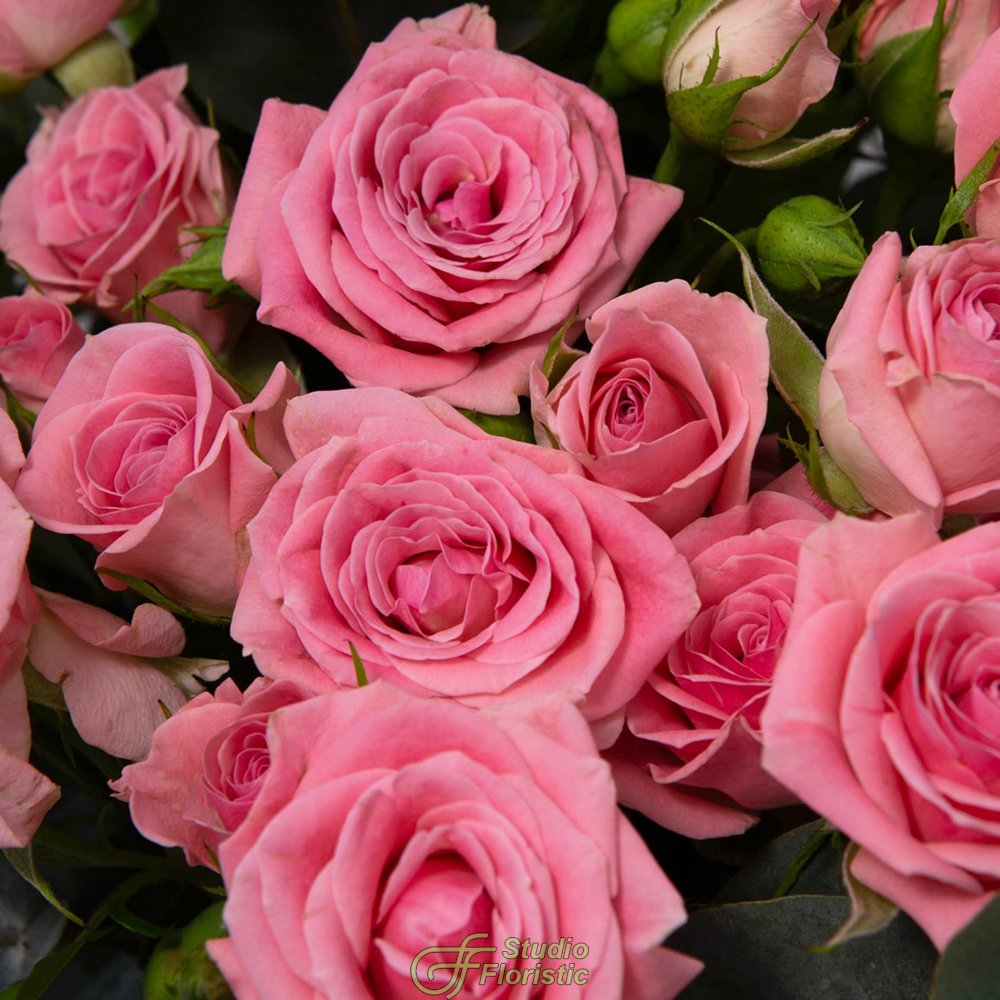 Композиция из Кустовых Роз в шляпной коробке «Теплое утро» Композиция из Кустовых Роз в шляпной коробке «Теплое утро»