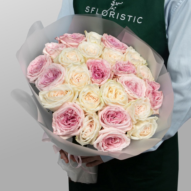 Букет из пионовидных Роз «Первое признание» Букет из пионовидных Роз «Первое признание»