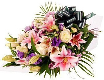 Траурный букет из Лилий, Роз и Хризантем «Похоронная лилия» Траурный букет из Лилий, Роз и Хризантем «Похоронная лилия»