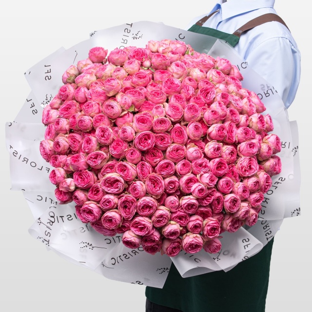 Букет из Кустовых Пионовидных Роз 51 шт «Волшебный Момент» Букет из Кустовых Пионовидных Роз 51 шт «Волшебный Момент»