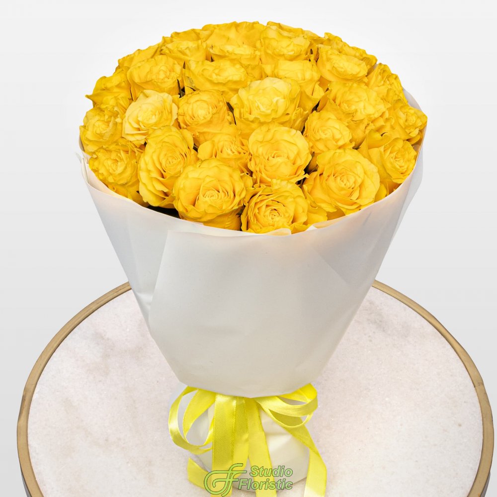 Букет желтых Роз Кения 40 см 31 шт «Солнечный Поцелуй» Букет желтых Роз Кения 40 см 31 шт «Солнечный Поцелуй»