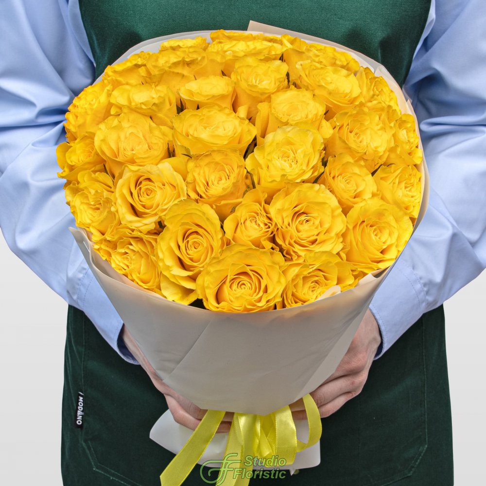 Букет желтых Роз Кения 40 см 31 шт «Солнечный Поцелуй» Букет желтых Роз Кения 40 см 31 шт «Солнечный Поцелуй»