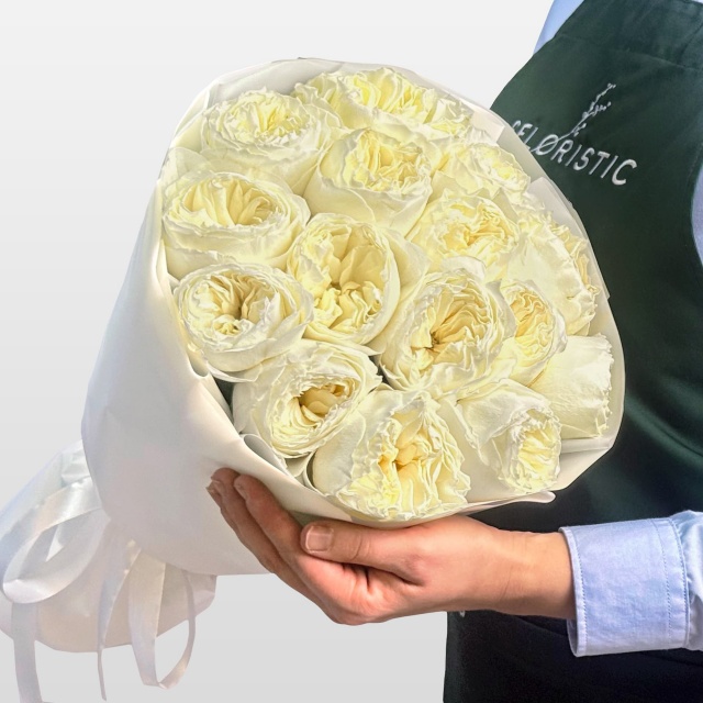 Букет из Пионовидных Роз Кения 15 шт «Утренняя Звезда» Букет из Пионовидных Роз Кения 15 шт «Утренняя Звезда»