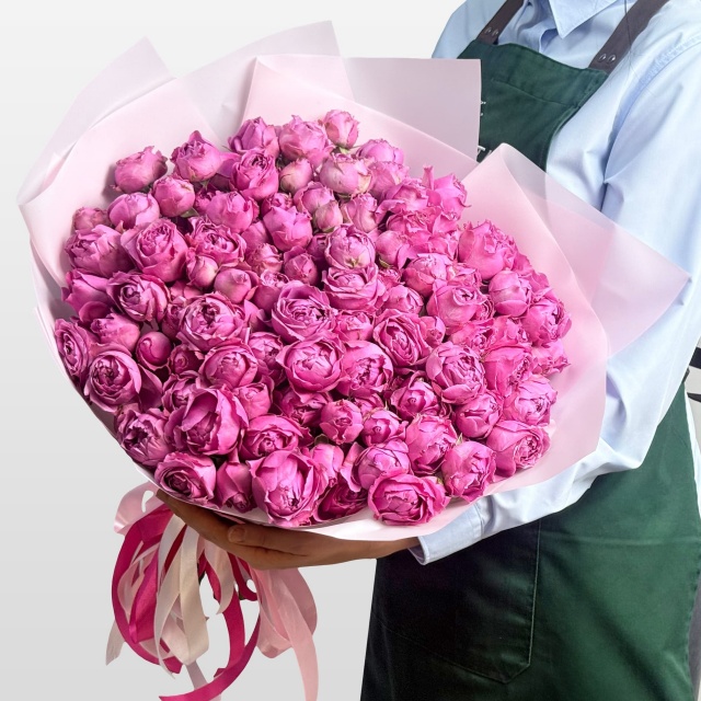 Букет из Кустовых Пионовидных Роз Мисти Баблс 51 шт «Пышное великолепие» Букет из Кустовых Пионовидных Роз Мисти Баблс 51 шт «Пышное великолепие»