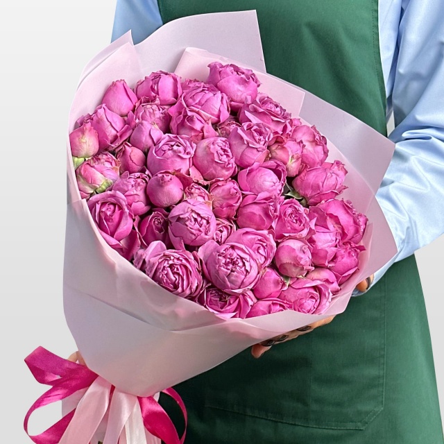 Букет из Кустовых Пионовидных Роз Мисти Баблс 25 шт «Волшебный сад» Букет из Кустовых Пионовидных Роз Мисти Баблс 25 шт «Волшебный сад»